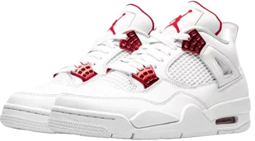 Side View of Jordan 4 Retro Metallic Red